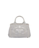 Image of Prada Small Cotton Canvas Tote