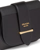 Image of Prada Leather and Saffiano Shoulder Bag