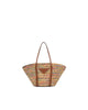 Image of Prada Straw and Leather Tote Bag