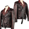 Image of Customized Rock and Roll Red and Black Wash leather jacket