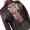 Image of Customized Rock and Roll Red and Black Wash leather jacket