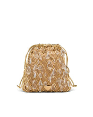 Prada Leather Mesh and Satin Clutch