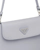 Image of Prada Cleo Brushed Leather Shoulder Bag With Flap
