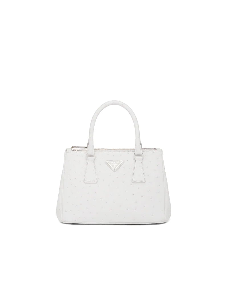 Prada Galleria Ostrich Leather Small Bag