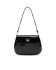 Image of Prada Cleo Brushed Leather Shoulder Bag With Flap