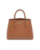 Image of Prada Double Medium Leather Handbag