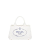 Image of Prada Small Cotton Canvas Tote
