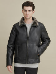 Pebble Faux-Leather Jacket For Men