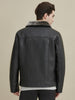 Image of Pebble Faux-Leather Jacket For Men