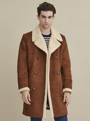 Faux Shearling Car Coat brown