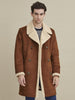 Image of Faux Shearling Car Coat brown