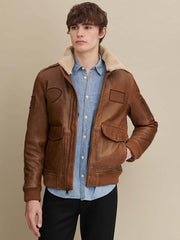 Aviator Mens Leather Jacket