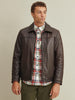 Image of Thinsulate™ Lined Leather Jacket Brown
