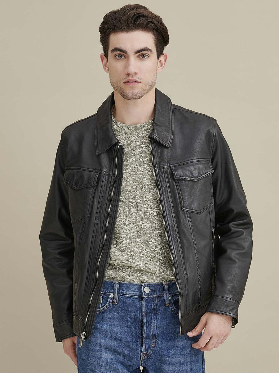 Greg Front Zip Trucker Jacket