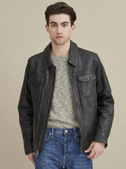 Greg Front Zip Trucker Jacket