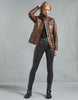 Image of TRIUMPH 2ND VERSION WOMEN LEATHER JACKET - COGNAC