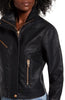 Image of The Essentials Faux Leather Moto Jacket