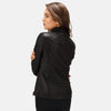Image of Express Quilted Black Biker Leather Jacket for Women