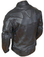 Biker Leather Motorcycle Jacket for men With Padding