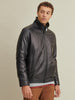 Image of Thinsulate™ Lined Leather Bomber