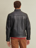Image of Tab Collar Leather Jacket