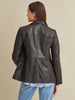 Image of Notch Collar Womens Leather Jacket