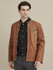 Image of Caleb Quilted Mens Leather Jacket