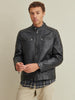 Image of Garrett Moto Mens Leather Jacket