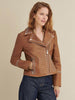 Image of Bree Studded Womens Leather Jacket
