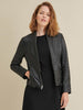 Image of Meg Leather Scuba Jacket