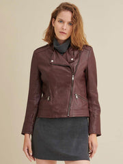 Monica Asymmetrical Womens Leather Jacket