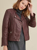 Image of Monica Asymmetrical Womens Leather Jacket