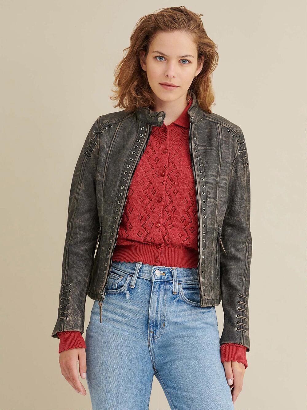 Stella Distressed Leather Jacket