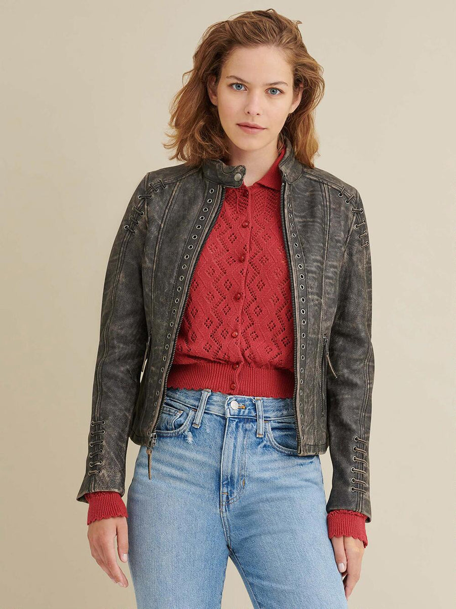 Stella Distressed Leather Jacket