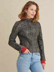 Stella Distressed Leather Jacket