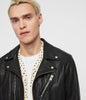 Image of RIGG MENS LEATHER BIKER JACKET