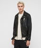 Image of RIGG MENS LEATHER BIKER JACKET