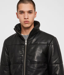 High Quality LEATHER PUFFER JACKET