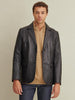 Image of Carter Leather Topper Coat