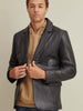 Image of Carter Leather Topper Coat
