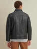 Image of George Mens Leather Jacket with Thinsulate™ Lining