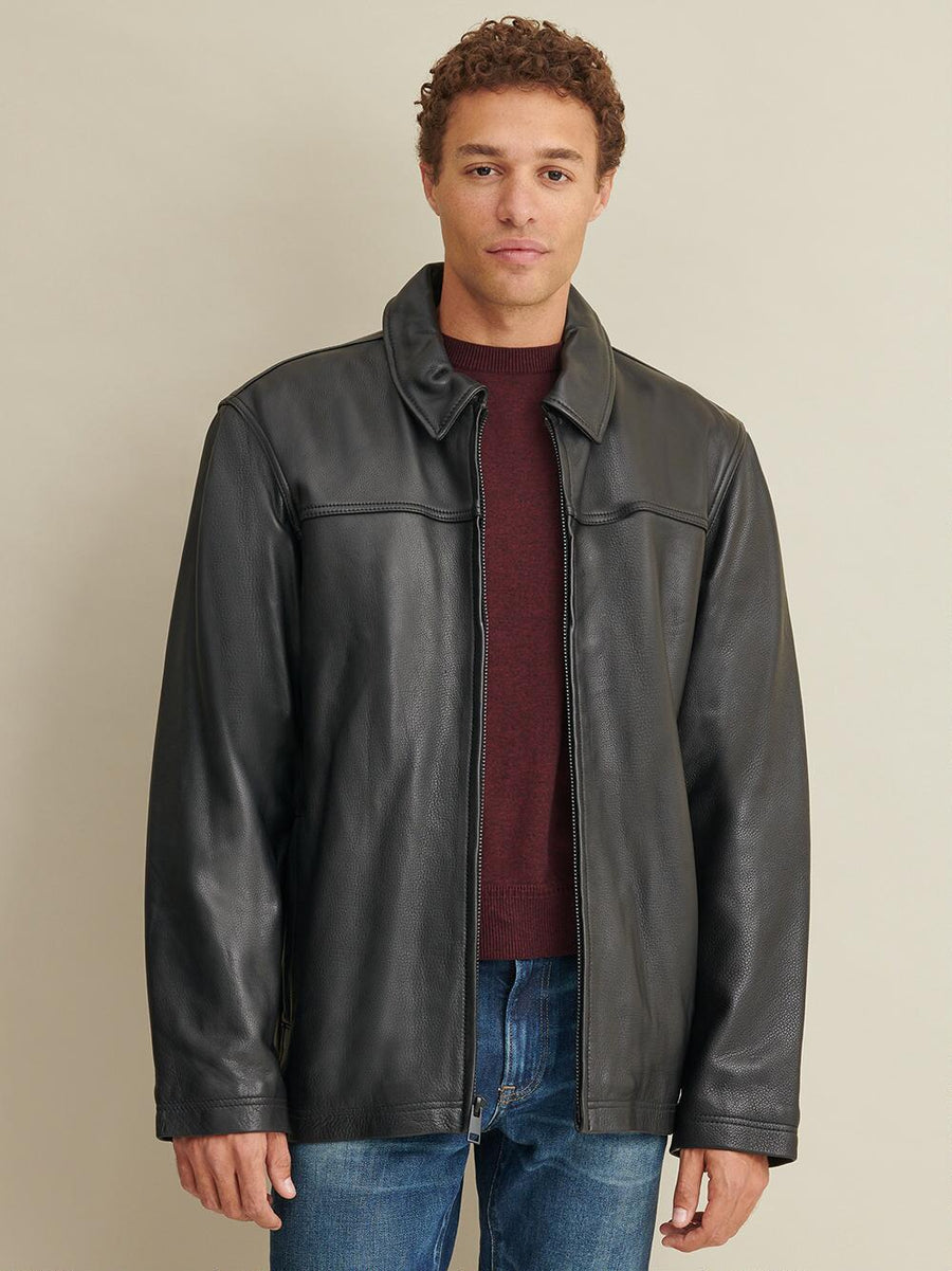 Big & Tall Mens Leather Jacket with Thinsulate™ Lining