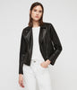 Image of VELA Womens LEATHER BIKER JACKET