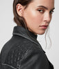 Image of CARGO LEATHER BIKER JACKET For Womens