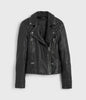 Image of CARGO LEATHER BIKER JACKET For Womens