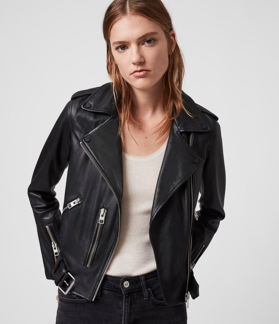 BALFERN Womens LEATHER BIKER JACKET