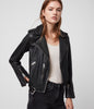 Image of BALFERN Womens LEATHER BIKER JACKET