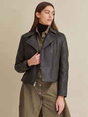 Roxy Studded Womens Leather Jacket