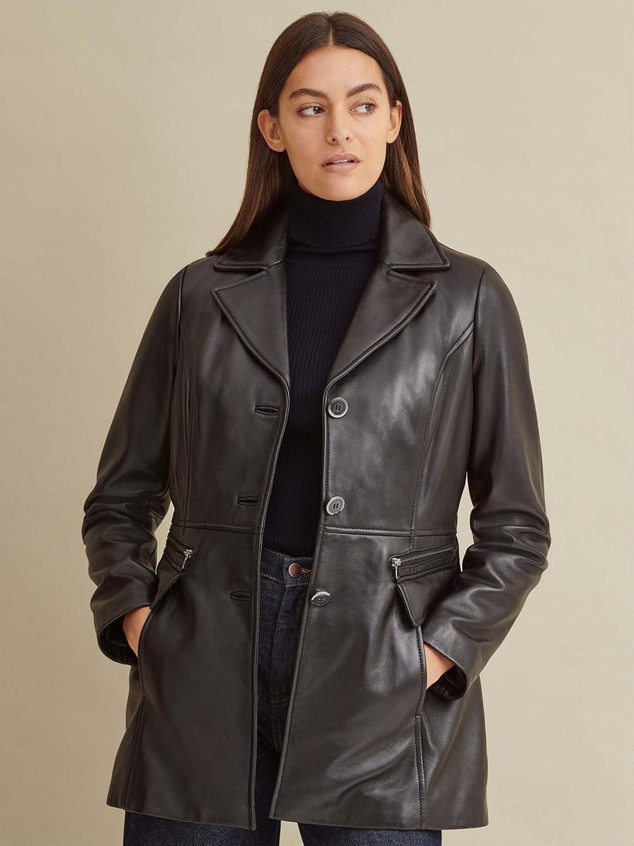 Maeve Thinsulate Leather Car Coat