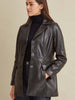 Image of Maeve Thinsulate Leather Car Coat